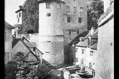 Meersburg mit altem Schloss und Bärenbrunnen