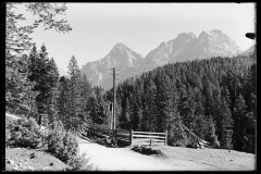 Sonnenspitze umgeben von Wald und Gehweg für Fußgänger